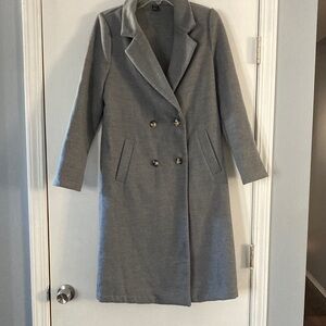 SHEIN Classic Gray Trench Coat